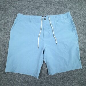 Faherty All Day Shorts Mens 38 Blue Flat‎ Front Chino Golf Performance Preppy